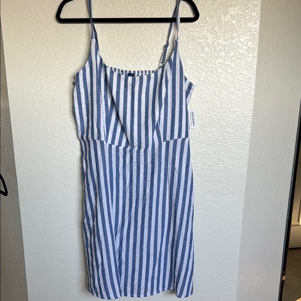 NWT Old Navy Blue and White Striped Sundress XL